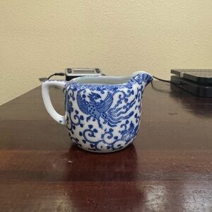 VTG Phoenix Bird China Morimura Bros. Japan Blue White Creamer Pitcher